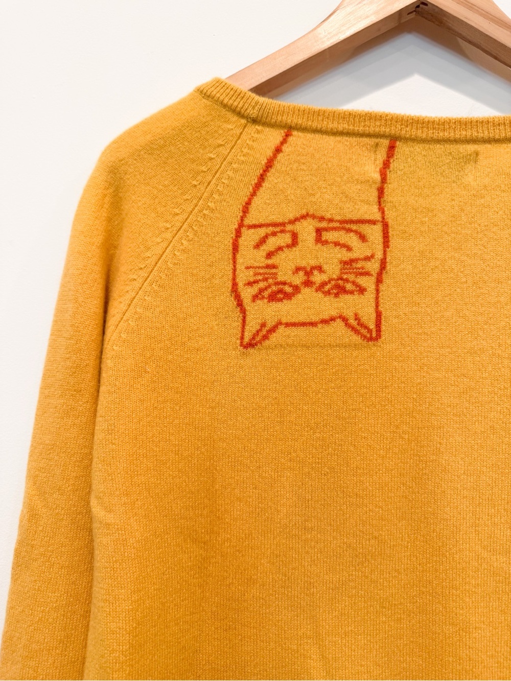 NWOT✨ Catnip + Seaweed Nipsea 100% Cashmere Cat Mermaid Sweater Marigold XS - Picture 9 of 11